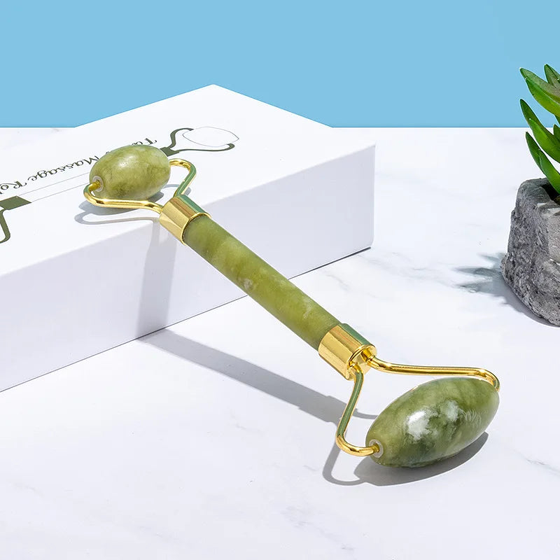 Rolo Pedra De Jade Facial Massageador Anti Rugas