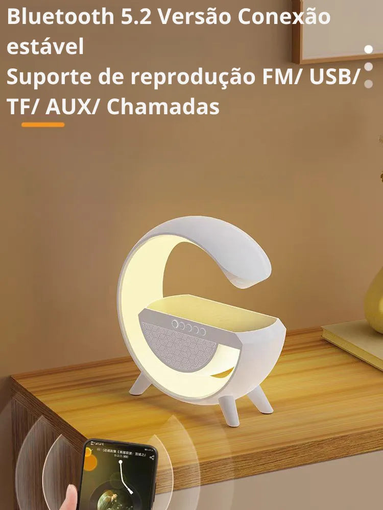 Caixa de Som Luminária G Multifuncional 6 em 1