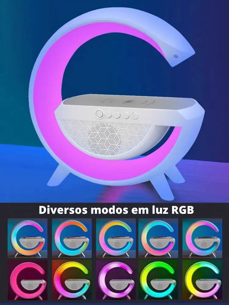 Caixa de Som Luminária G Multifuncional 6 em 1