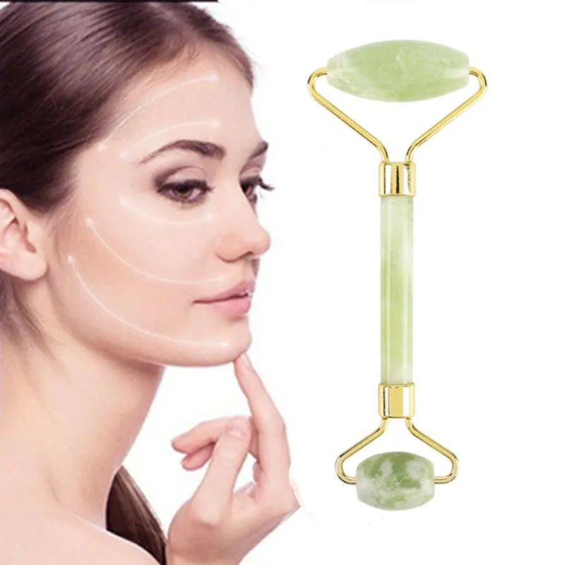 Rolo Pedra De Jade Facial Massageador Anti Rugas