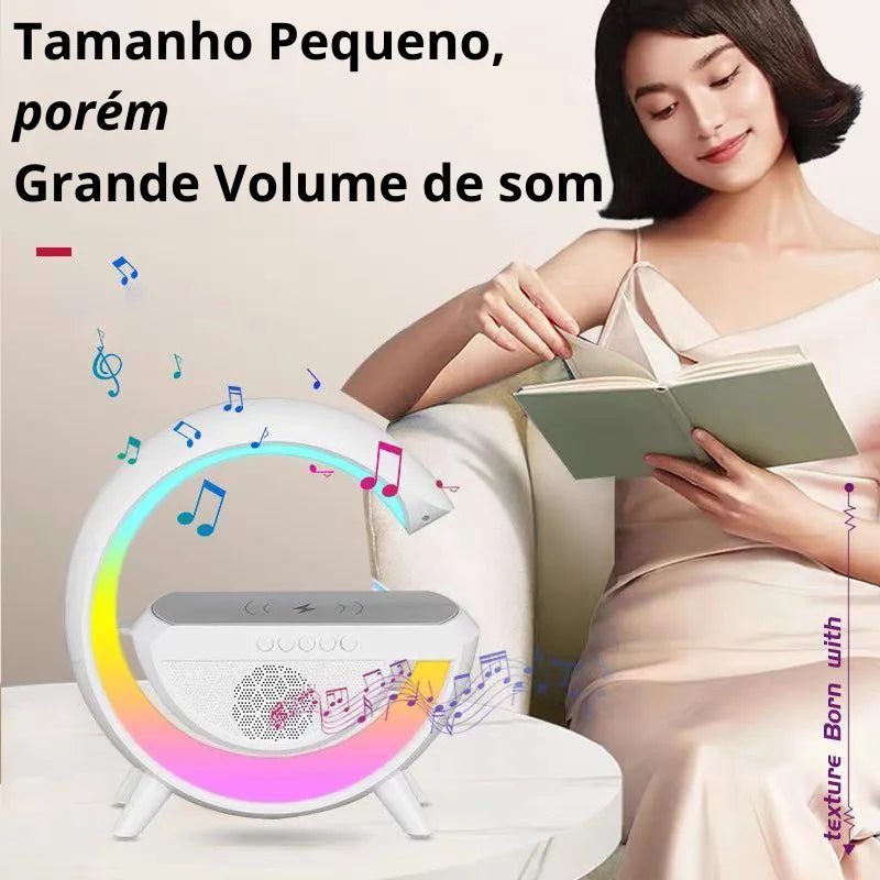 Caixa de Som Luminária G Multifuncional 6 em 1