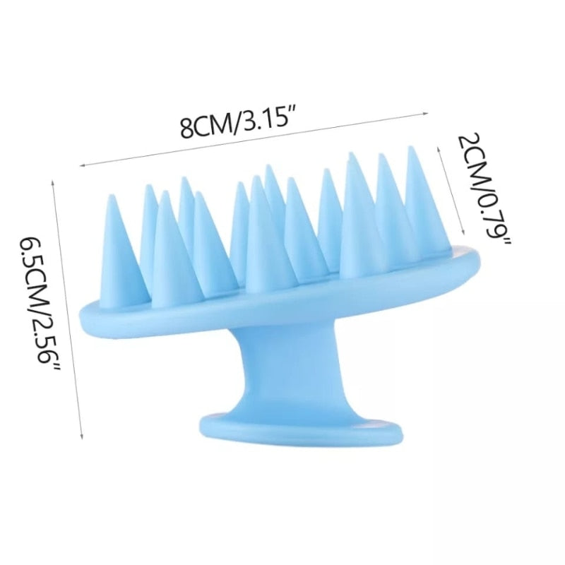 Escova Massageadora De Silicone Couro Cabeludo