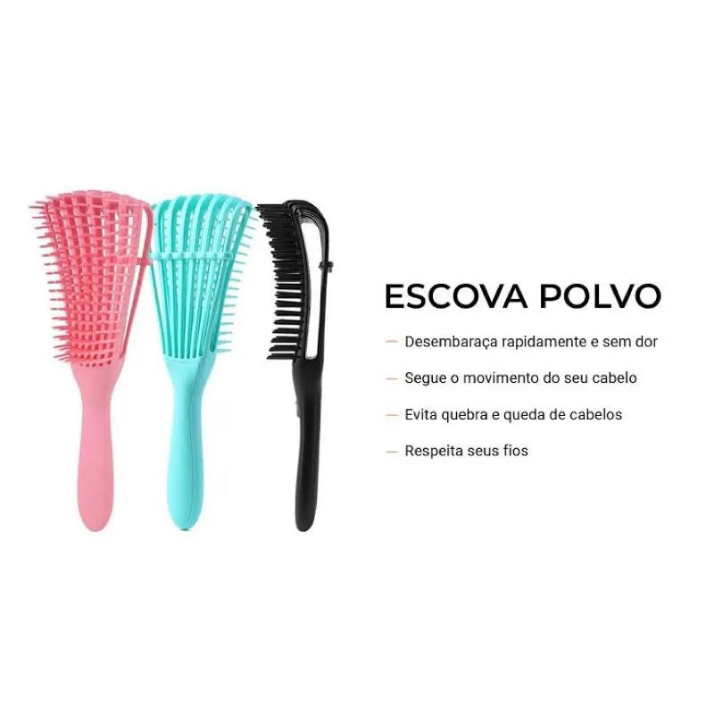KIT COM 3 ESCOVAS POLVO
