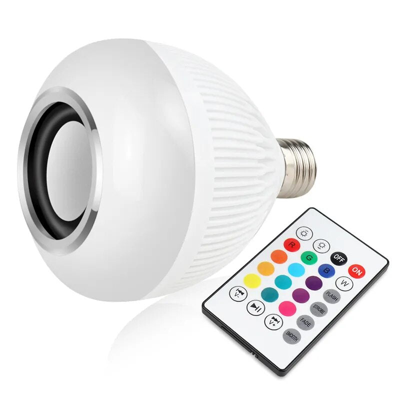 Lâmpada Bluetooth Led Caixa De Som 12W