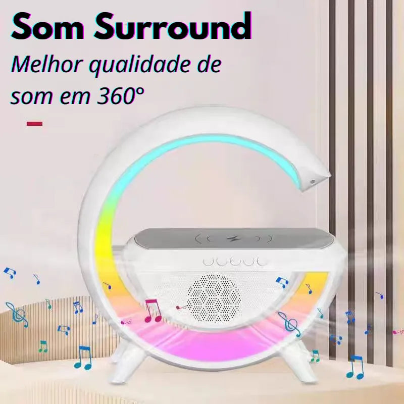 Caixa de Som Luminária G Multifuncional 6 em 1