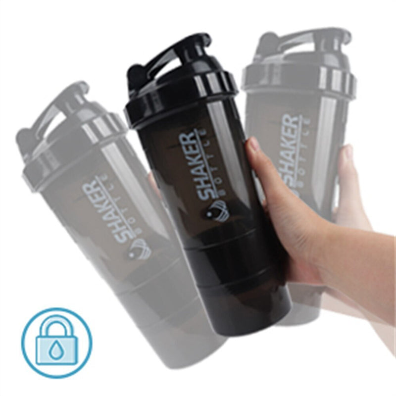 Garrafa Coqueteleira Gym De 3 Camadas Spider Bottle