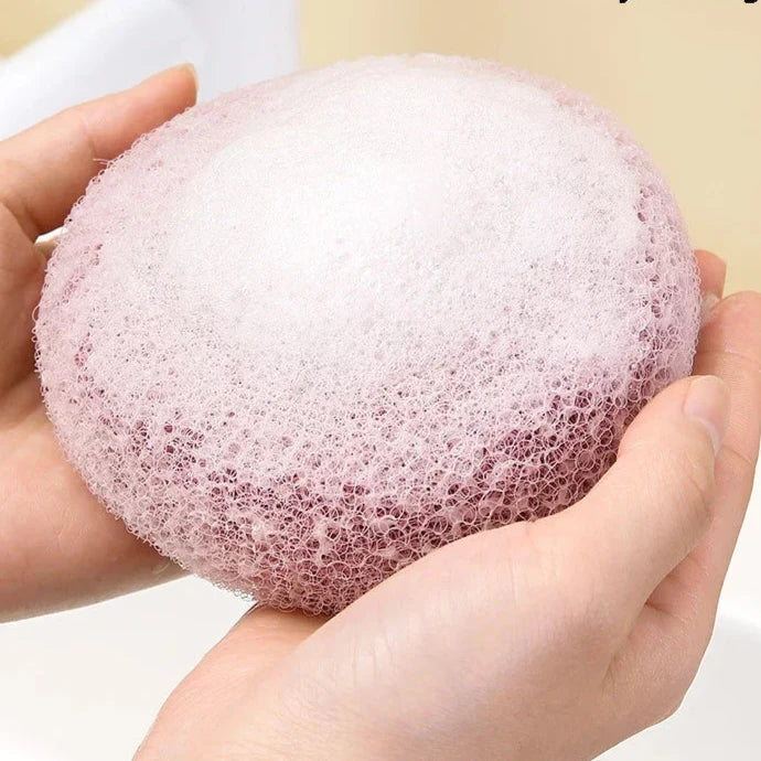 Esponja Esfoliante para Banho e Massageadora | Faz Espuma Facilmente e Ventosa | Reutilizável