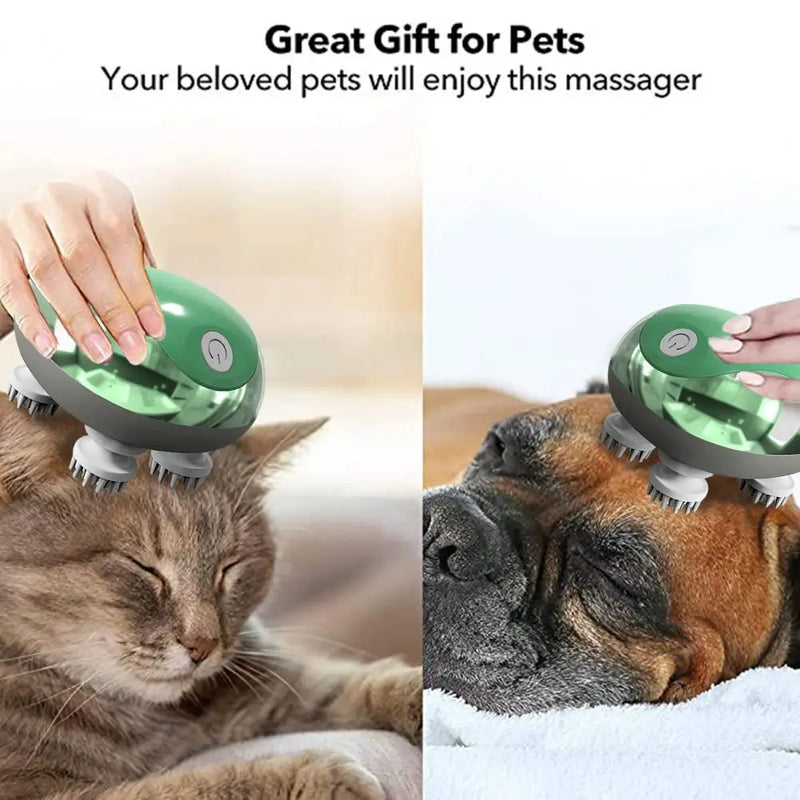 Massageador Elétrico De Couro Cabeludo Humano E Pet