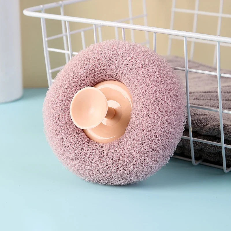 Esponja Esfoliante para Banho e Massageadora | Faz Espuma Facilmente e Ventosa | Reutilizável