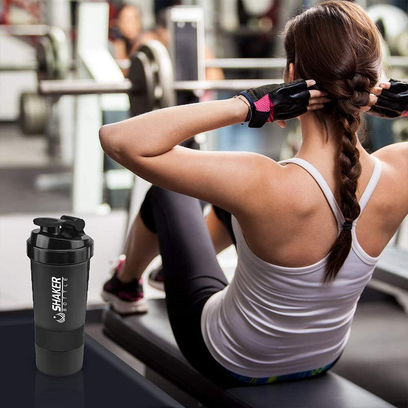 Garrafa Coqueteleira Gym De 3 Camadas Spider Bottle